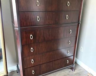 Newer beautiful Solid Mahogany Wood Ethan Allen dresser. Bring help to move it!