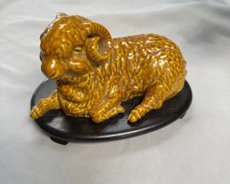 Glazed ceramic Ram
