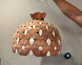 Colorful Capiz shell pendant light