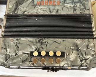 Hohner Club II diatonic button accordion in gray marble finish