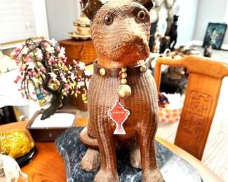 Rare Mid Century Chinese Shanghai wicker dog basket or box.