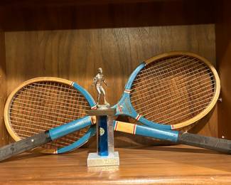 Vintage Rawlings Wooden Normandy Tennis Rackets