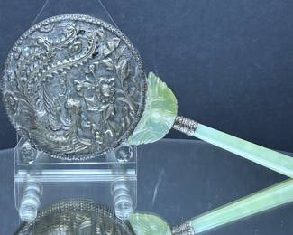 Chinese Jade Hand Mirror