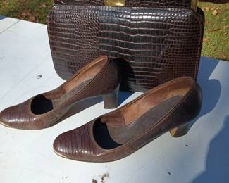 Crocodile Purse and Shoes