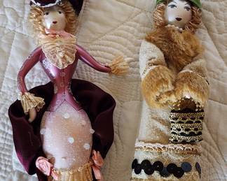 Italian blown glass elegant ladies ornaments