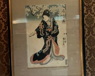 Group of Asian woodblocks