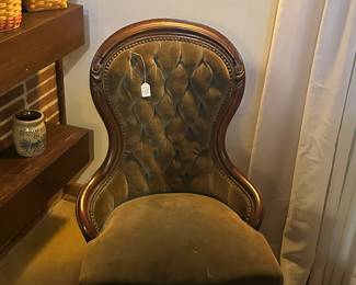 Vintage velvet chair