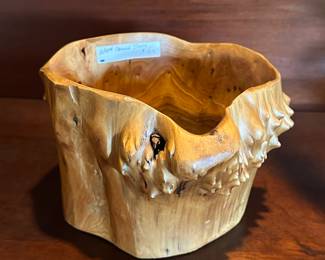 Hand crafted wooden Mid century piece.