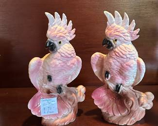 Ceramic cockatoos vintage