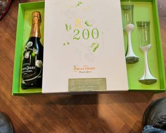 2011 Unopened Champagne with Flute Glasses