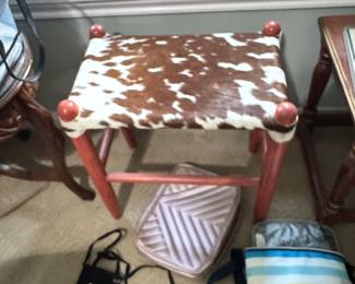 Cow Hide Stool