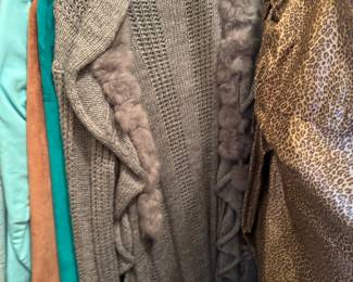 Sweater Trimmed with Fur