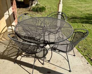 iron table + chairs