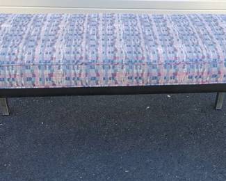 Wrought iron upholstered bedroom bench