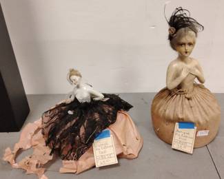 Pin cushion half doll as is