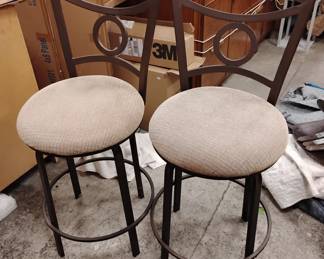 Pair of swivel bar stools