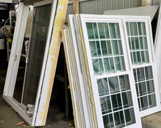 Building, doors and windows. 