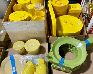 Vintage dinnerware, canisters, containers 