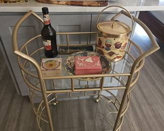 Rolling bar/tea cart $75