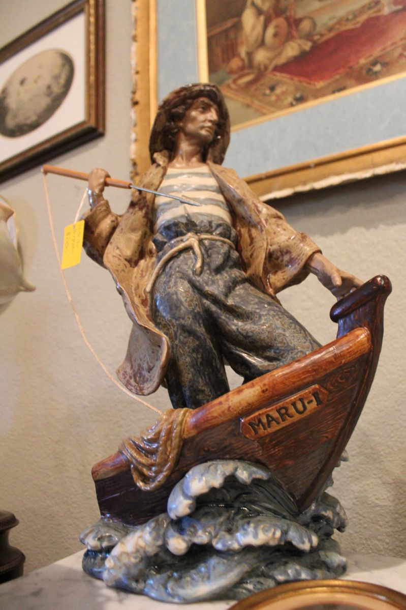 large, old Lladro "The Harpooner"
