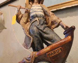 large, old Lladro "The Harpooner"
