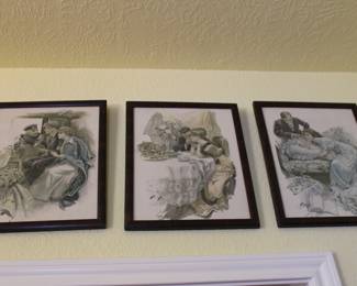 antique prints- "Six Stages of Love"