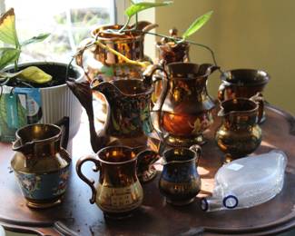 copper lusterware. England 1820-40