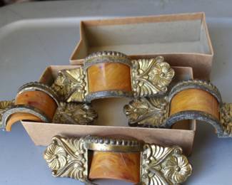 curtain ties? four with bakelite inserts