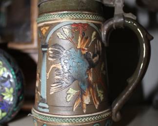 Mettlach German stein late 1800's
