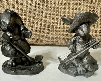 Michael Ritcher Pewter Rabbit Figurines