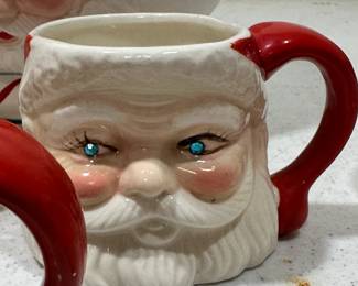 Japan Santa Punch Bowl Set and Cups