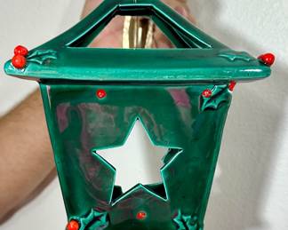 Vintage Lefton Hollyberry Candle Holder