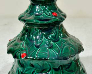 Lefton Hollyberry Christmas Tree Jar