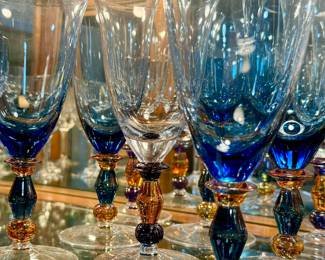 MIKASA ESTATE COBALT STEMWARE.