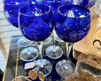 BOHEMIAN COBALT CUT TO CLEAR.