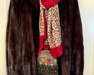 MINK FUR, NEEDS A LITTLE REPAIR WORK.