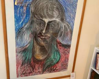 Oil Pastel by A. Hockelmann titled "Woman's Head (Alexandria)".