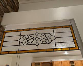 Stained glass panel.