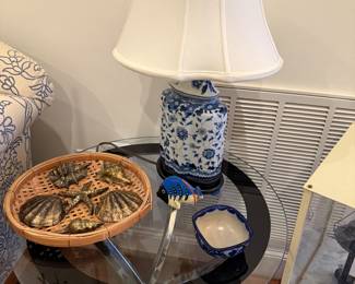 Two porcelain lamps available