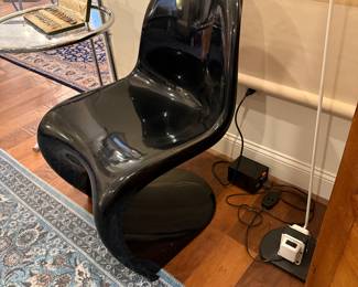 Super rare Black Panton chair classic by Verner Panton