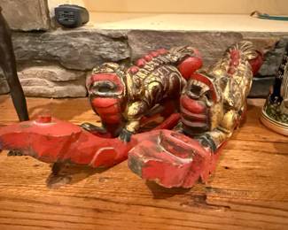 Rare 19th century wood carvings.