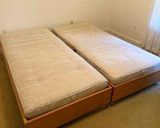 Mid Century Wittman "Das Grunes Bett"(The Green Bed). These full size beds can be positioned in multiple ways. These are high end beds.