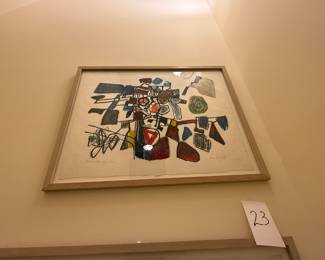 First print on Japan paper by artist Cornelle from 1961.