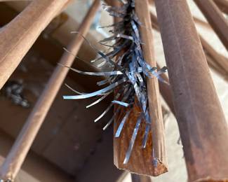 Metal wrapped branches. 