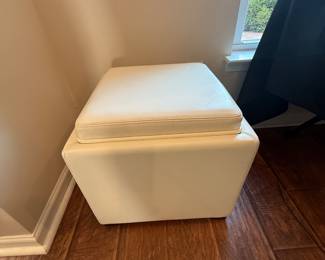 Storage ottoman from Crate & Barrel. 