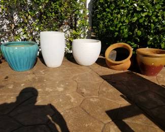 Patio pottery and planters. 