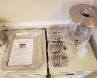 Frontgate serving pieces and tableware. 