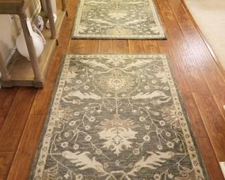 Wool hall rugs and runners. 