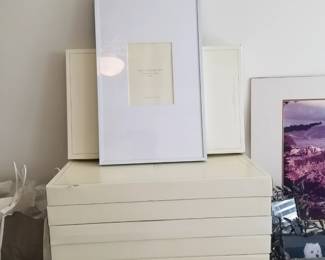 Pottery Barn frames in original packaging. 