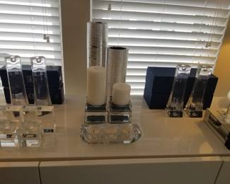 Modern and Deco inspired candleholders from Mikasa. 